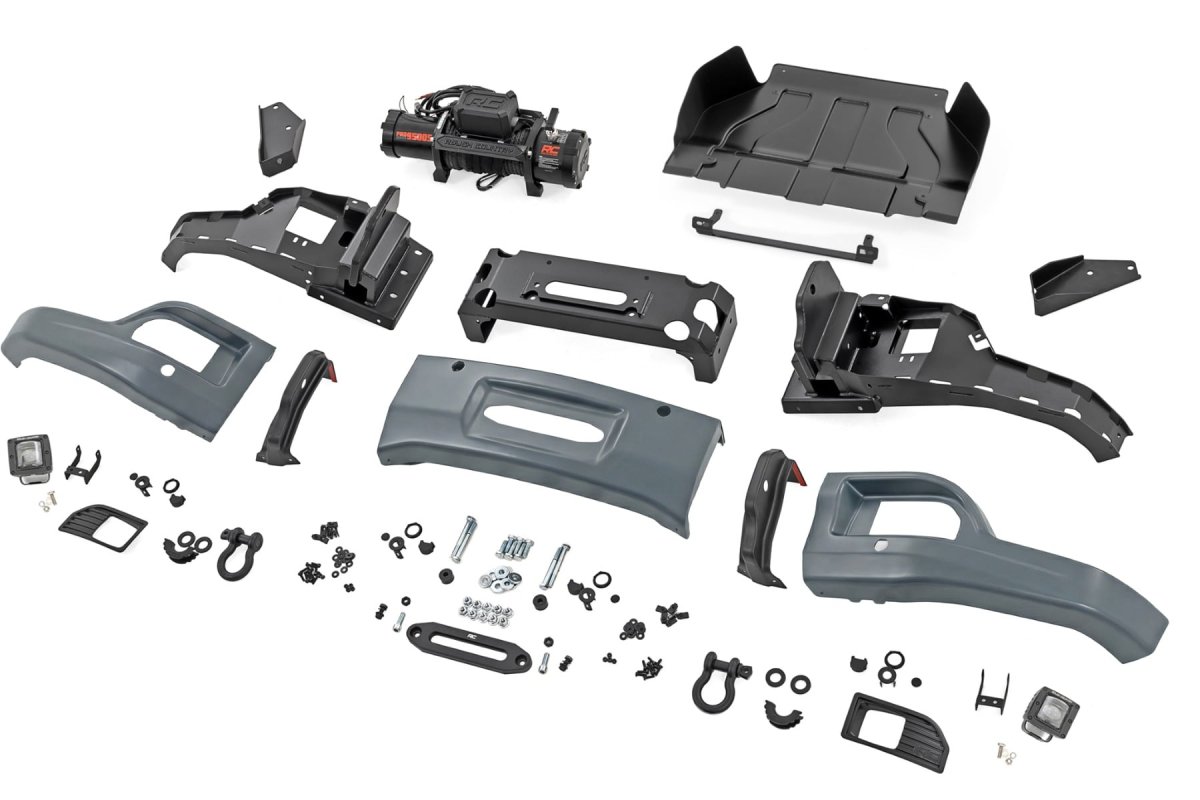 Chevrolet Silverado 1500 Bumper - Front - Rough Country - FXS - Slate Gray - '23-'26